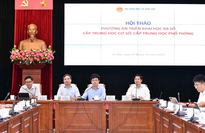 Hội thảo phương án triển khai học bạ số cấp trung học cơ sở, trung học phổ thông